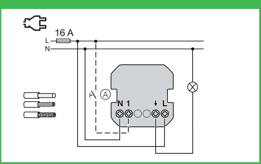 Як підключити релейний вимикач Wiser NU 353718