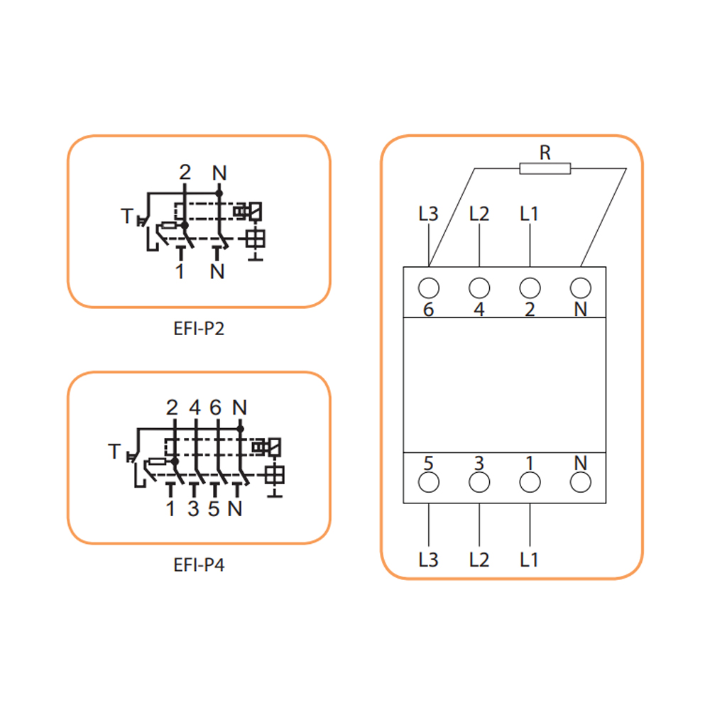 Схема підключення реле EFI-P2