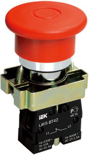 Кнопка-грибок авар.c фиксац.ИЭК LAY5-BT42 красн BBG80-BT-K04