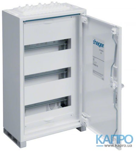 Корпус зовніш/вбуд.метал.36мод(1*36) IP44/II Hager Univers FWB31S 500*300*161