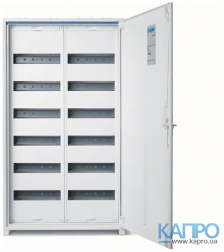 Корпус зовніш/вбуд.метал.144мод(2*72) IP44/II Hager Univers FWB62S 950*550*161