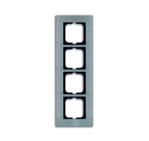 Рамка 4-я ABB Carat 1724-860 сталь