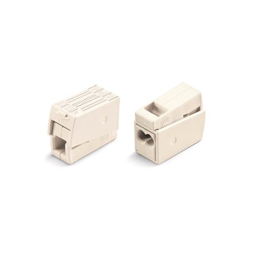 Клема-прищепка для світильника з пастою Wago 224-122 для 2 проводів 1-2,5 кв.мм біл  Клема-прищепка для світильника з пастою Wago 224-122 для 2 проводів 1-2,5 кв.мм біл