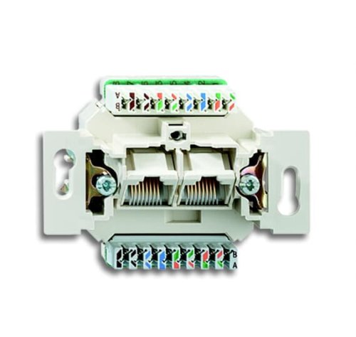 Механизм розетки компьют.2-й RJ45 Кат.5e неэкран.наклон.ABB 0220/12-507