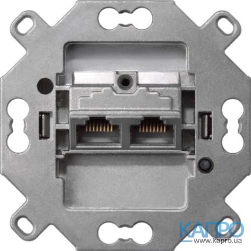 Механізм коммуникац.2-й RJ45 8полос.Кат.6 екранир.Siemens 5TG 2448