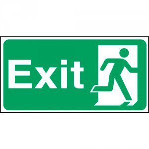 Наклейка тех.225*115мм 'EXIT'