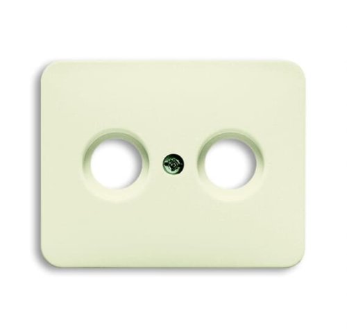 Панель розетки TV+R ABB Alpha 1743-22G сл/кістка