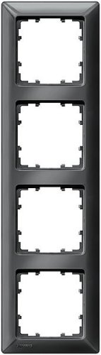 Рамка 4-я Siemens Delta Line 5TG 2554-6 черн.металлик