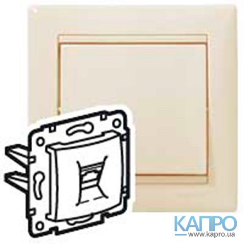 Розетка компьют.1-я RJ-45 Кат.5 ISDN с захватами Valena 774341 сл.кость