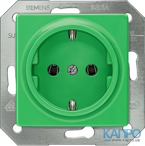 Розетка с заземл.контактом 16А Siemens 5UB 1512 зеленая