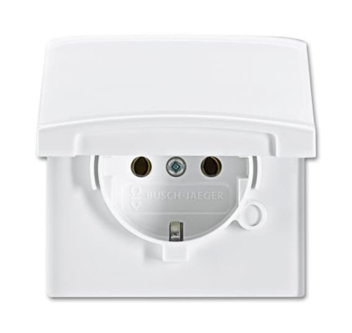 Розетка з заземл.контактом з кришкою 16А IP44 ABB Allwetter 20 EUGK-34 альп.біл