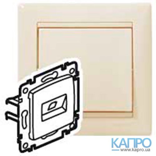 Розетка компьют.2-я RJ-45 Кат.6 UTP с захватами Valena 774147 сл.кость