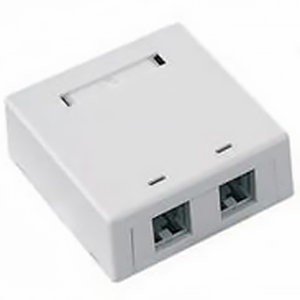 Розетка наружная RJ45 экран.2-я WRJ45/2c5e