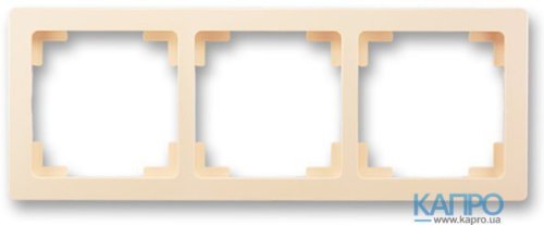 Рамка 3-я ABB Swing 3901J-A00030 C2 сл/кістка