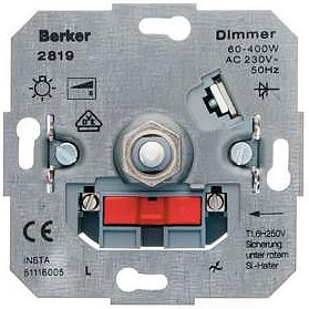 Механизм диммера поворот.60-400W Berker 281901