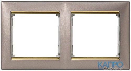 Рамка 2-я Valena 770362 титан/зол
