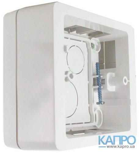 Корпус наруж.монтажа 1-пост 40мм Celiane 80241 бел