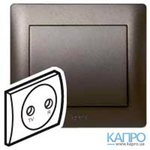 Панель розетки TV+R Galea Life 771272 (тем.бронза)