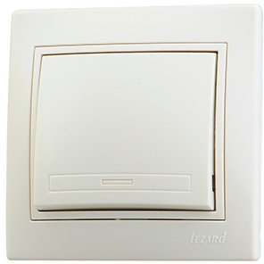 Вимикач 1-кл. Lezard Mira 701-0303-100 крем