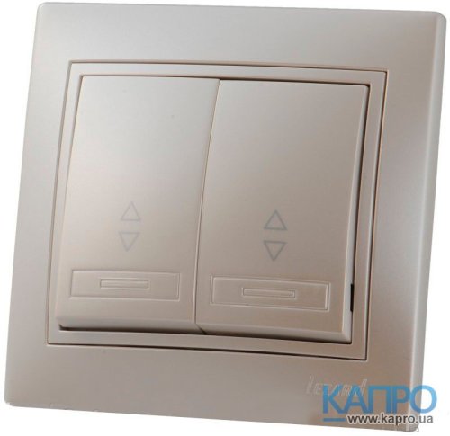 Выключатель 2-кл.универс.Lezard Mira 701-3030-106 бел.перламутр