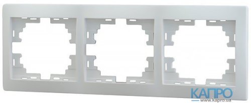 Рамка 3-я без вставки Lezard Mira 701-0200-148 біл