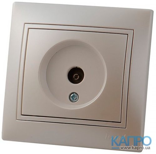 Розетка TV кінцева Lezard Mira 701-3030-130 біл.перламутр