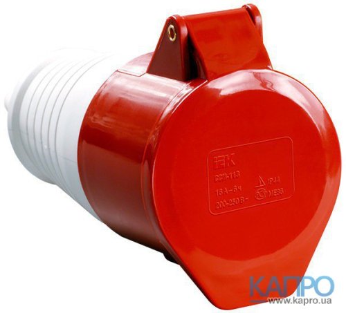 Розетка кабельная 380V IP44 ИЭК 4п 16А ССИ-214 PSR22-016-4
