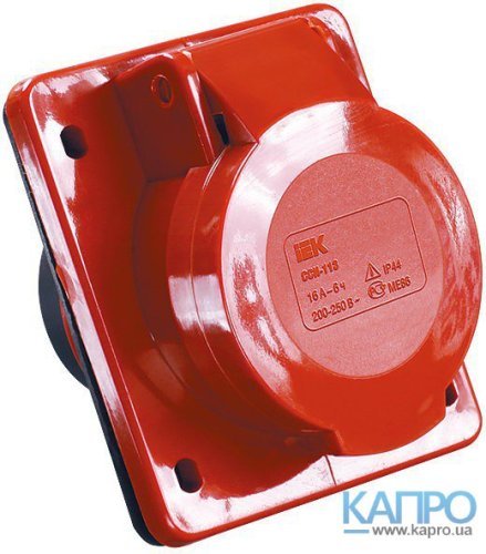 Розетка панельная 380V IP44 ИЭК 4п 16А ССИ-414 PSR42-016-4