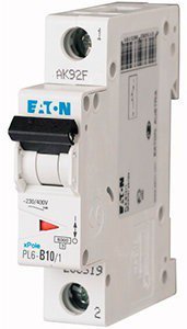 Выключатель автоматический 1-п Eaton 6kA PL6-C4/1 4А 286529
