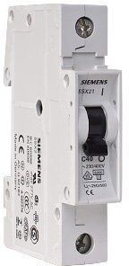 Вимикач автоматичний 1-п Siemens 6кА 5SX21 C 40A