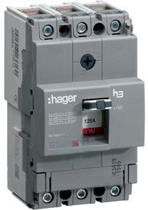 Выключатель автоматический 3-п Hager 18kA HDA080L 80A
