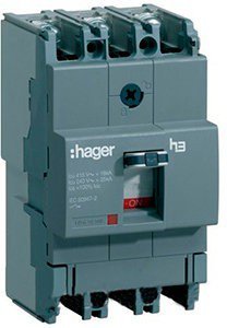 Выключатель автоматический 3-п Hager 18kA HDA100L 100A