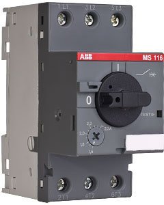 Автомат защиты двигателя 3-п Abb MS116-2,5А 1SAM250000R1007