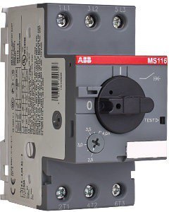 Автомат защиты двигателя 3-п Abb MS116-4А 1SAM250000R1008  Автомат защиты двигателя 3-п Abb MS116-4А 1SAM250000R1008