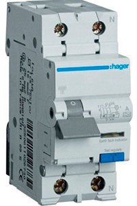 Диф.автомат 2-п 6kA Hager AD910J B (A-10/0,03А)