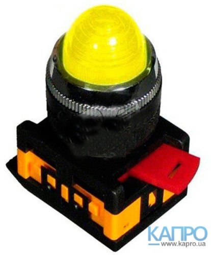 Головка сигнал.конус.d22 неон/240V іЕК AL22 жовт BLS20-AL-K05