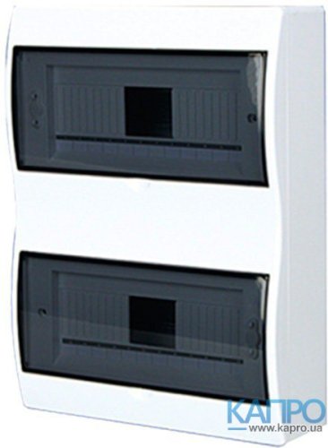 Корпус зовніш. пласт.с прозор.кришкою 24мод IP42 Opatowek н24/RN24 (7.5)