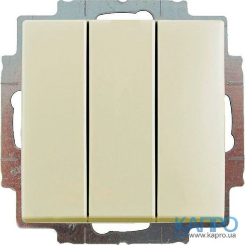 Выключатель 3-кл.ABB Basic55 106/3/1 UC-92-507 сл/кость 2CKA001012A2158