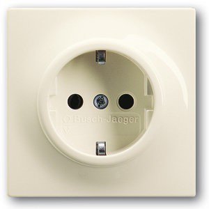 Розетка с заземл.контактом 16А ABB Impuls 20 EUC-72 сл/кость