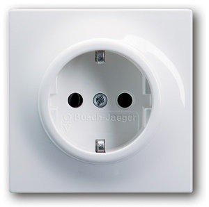 Розетка с заземл.контактом 16А ABB Impuls 20 EUC-74 альп.бел