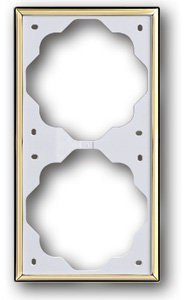 Рамка 2-я ABB Impuls 1722-73 зол