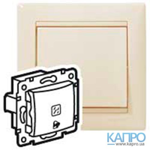 Выключатель 'звонок' с п/св.220V Valena 774115 сл.кость