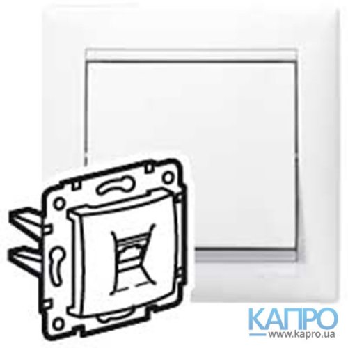 Розетка компьют.1-я RJ-45 Кат.5 ISDN з захватами Valena 774441 біл