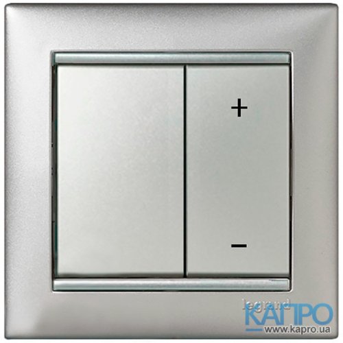 Диммер кнопочный 40-600VA Valena 770274 алюм