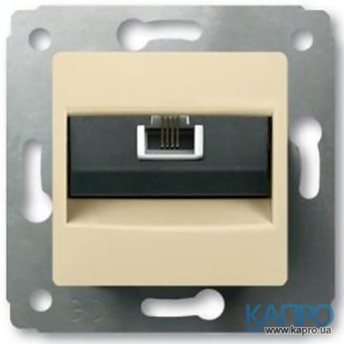 Розетка TF-1 RJ-11 Cariva 773738 сл.кістка