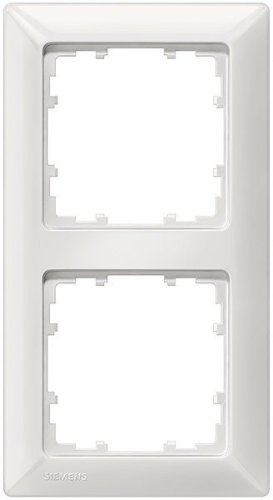 Рамка 2-я Siemens Delta Line 5TG 2552-0 титаново-бел
