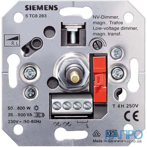 Механизм диммера поворот. 50-600W,25-500VA Siemens 5TC 8283