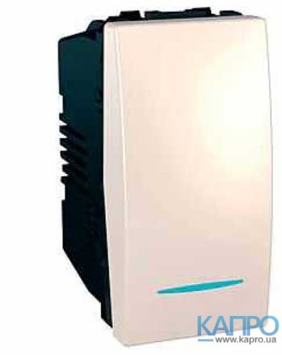 Выключатель 1-кл.с п/св.1мод.16А Schneider Unica MGU3.161.25N сл.кость