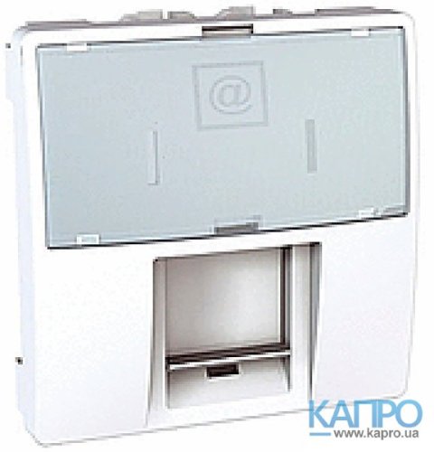 Розетка компьют.2мод.RJ45 UTP Кат.5е Schneider Unica MGU3.471.18 бел