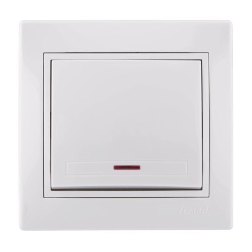 Выключатель 1-кл.с п/св.Lezard Mira 701-0202-111 бел  Выключатель 1-кл.с п/св.Lezard Mira 701-0202-111 бел